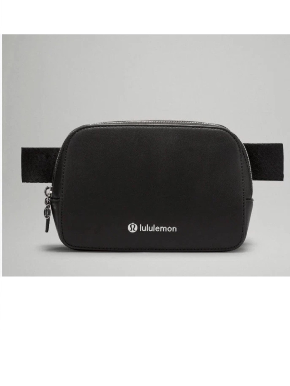 lululemon athletica Black Belt bag cactus leather alternative BLACK/silver